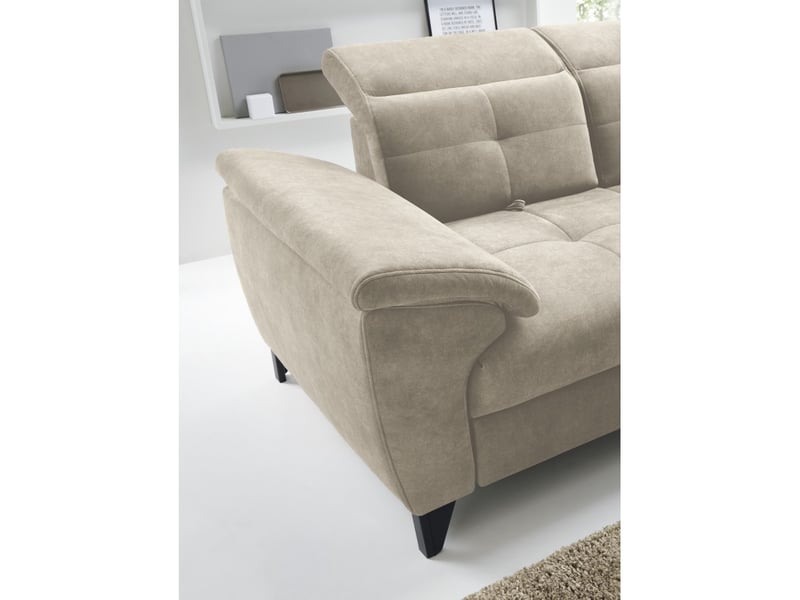  Canapé d'angle beige 5 places angle droit couchage généreux inferno  - Conforama B