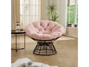 Fauteuil fixe  <strong></strong> Tissu rose