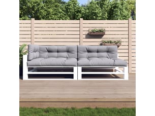 Lot de 5 coussins de palette, coussins de canapé gris tissu cf59474