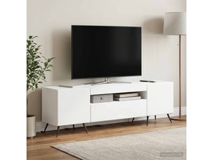 Meuble tv coloris blanc 1 cm <strong></strong>  <strong></strong>