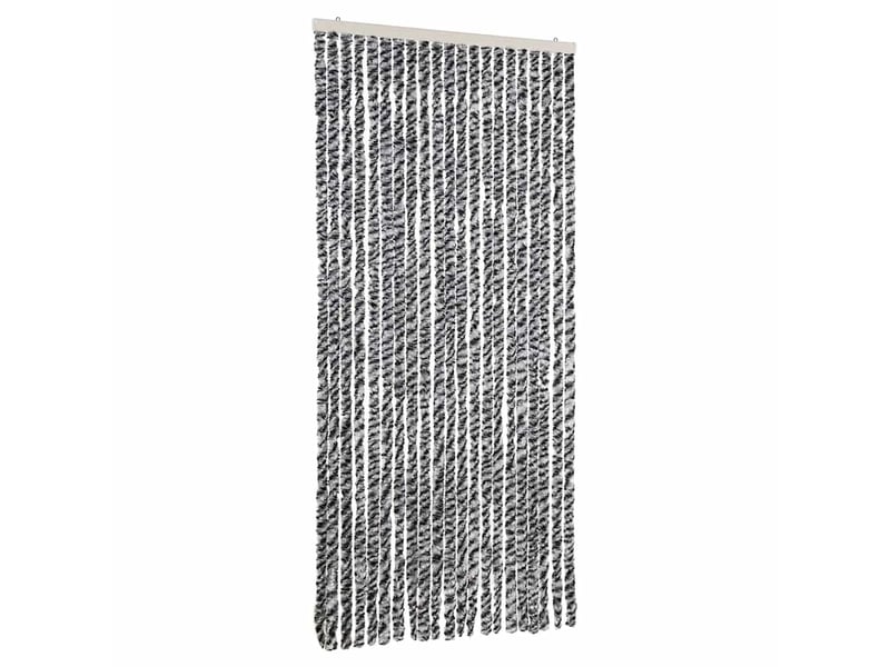  Rideau anti-mouches, moustiquaire gris et noir et blanc 90x200 cm chenille cf43557  - Conforama A