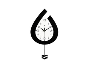 Horloge murale décorative de salon en forme de goutte d'eau 30x57cm