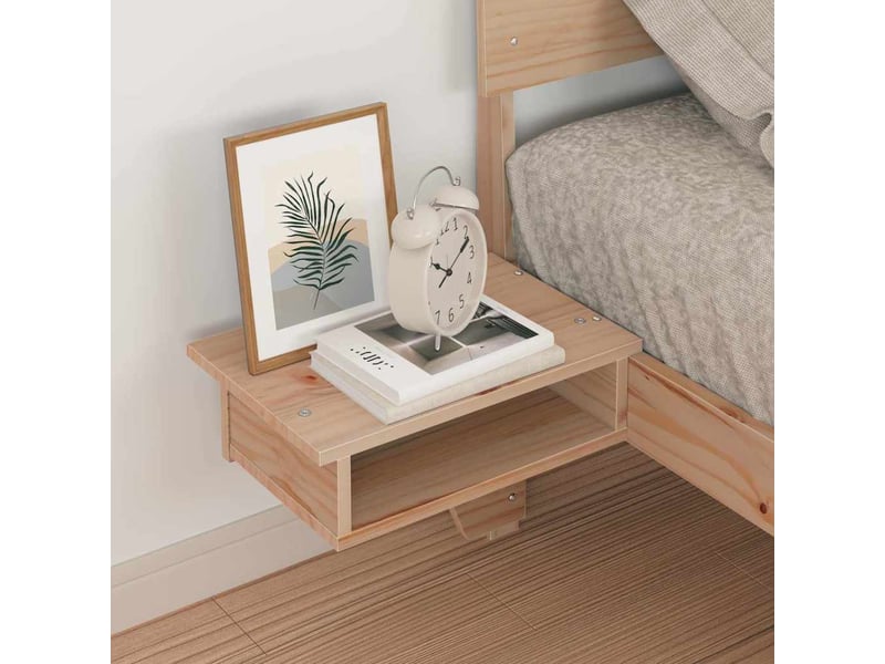  Lit simple- lit adulte -  cadre de lit avec tête de lit marron 80 x 200 cm pin massif  - Conforama B