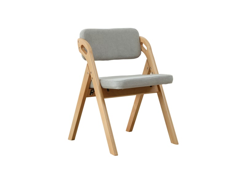  Chaises pliantes avec sièges rembourrés en bois de hêtre (2 pièces), gris, pour salle à manger, cuisine, bureau, fête, pique-nique, gary  - Conforama A