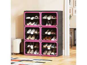 Meuble à chaussures 24 paire(s)  <strong>BURSDANY</strong>  <strong></strong> coloris noir