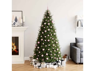 Ensemble de boules de noël 111 pièces rose polystyrène