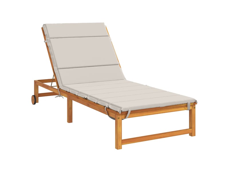 Coussin de transat, coussin pour bain de soleil gemert 100 % polyester blanc 200 x 80 x 3 cm cf56115 - Conforama C
