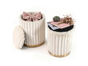 Pouf / repose pied HELLOSHOP 26  blanc