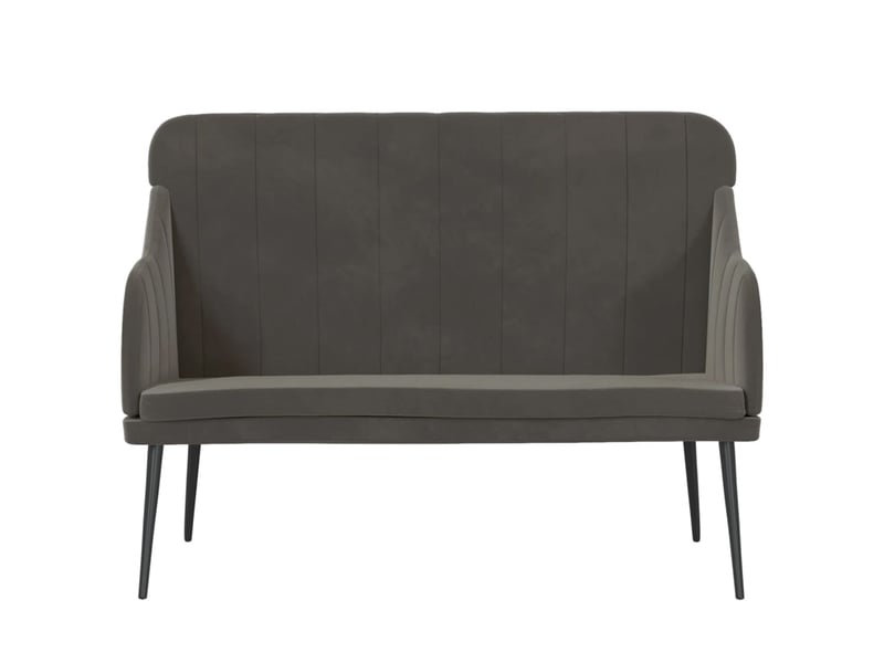  Banc chambre, banc de lit gris foncé 110x76x80 cm velours shl55099  - Conforama C