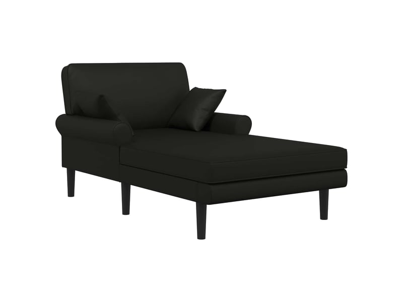  Chaise longue, chaise de salon noir simili cuir cf28611  - Conforama B