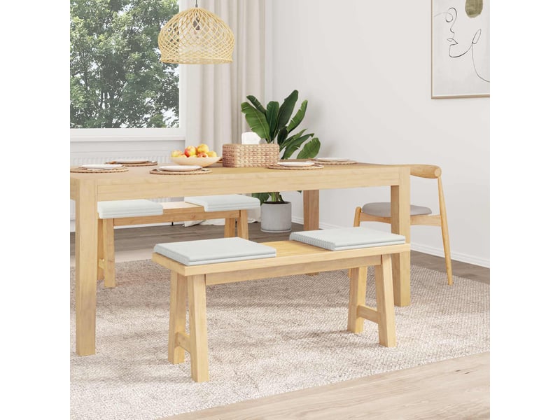  Lot de 4 coussins de banc, coussins d'assise, coussins pour chaisecanapé velours côtelé en peluche crème cf52604  - Conforama C