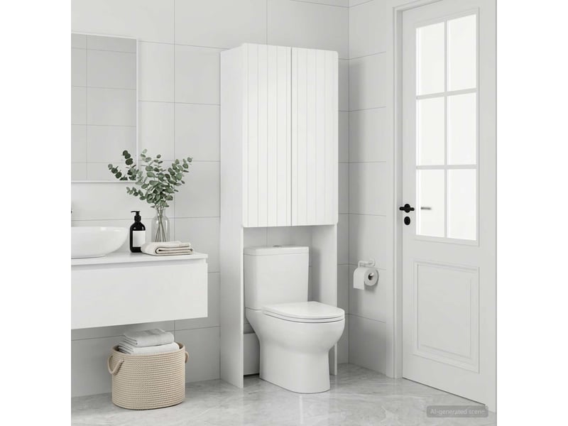 Armoire de toilette, meuble de toilette zwolle blanc 66x25.5x190 cm - Conforama C