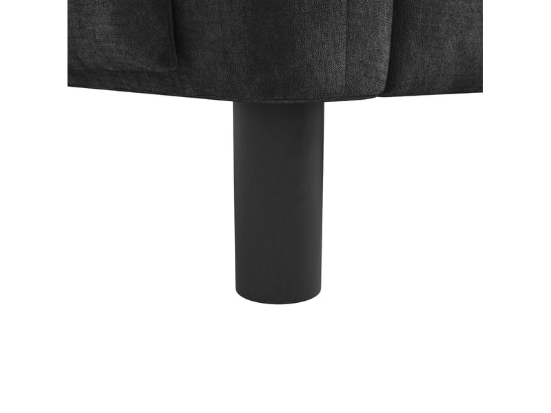  Canapé moderne 2 places 158x80x88,5 cm, accoudoirs et poches de rangement, assise épaisse, revêtement chenille gris  - Conforama E