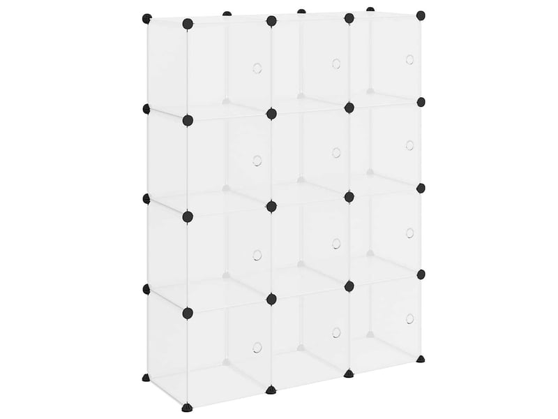  Organiseur de rangement en cube avec 12 cubes et portes en pp transparent  - Conforama A