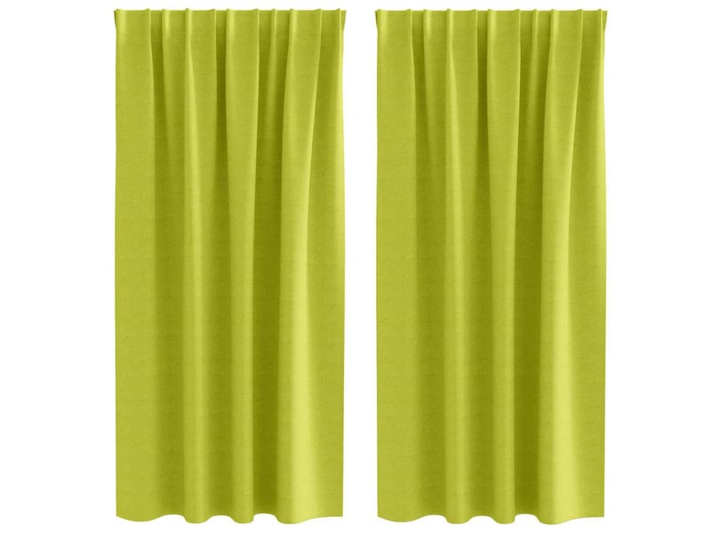 Lot de 2 rideaux occultants, rideaux black-out avec anneaux vert 175 x 140 cm cf44810 - Conforama A