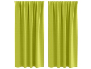 Lot de 2 rideaux occultants, rideaux black-out avec anneaux vert 175 x 140 cm cf44810