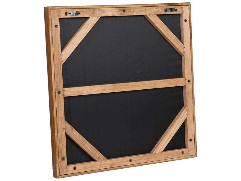  Tableau en bois recyclé fait main relief noir et blanc 62x4x62 cm h  - Conforama D