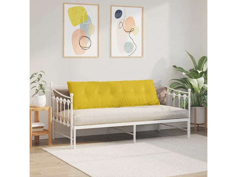  Coussin de dos, coussin de dossier jaune 160 x 50 cm tissu en velours côtelé cf54755  - Conforama D