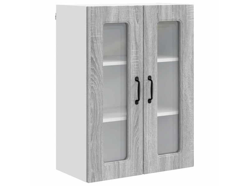 Meuble mural de cuisine | armoire de cuisine gris sonoma 60x31x80cm shl4203 - Conforama A