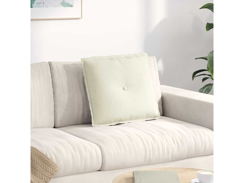  Coussin de dos, coussin de dossier crème 50 x 45 cm tissu en velours côtelé cf54633  - Conforama B