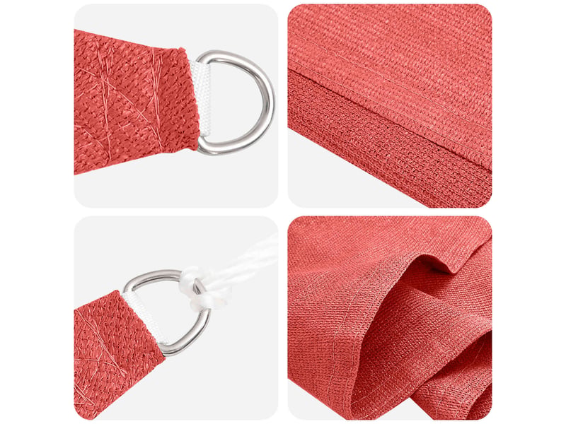  Voile d'ombre - voile d'ombrage - voile parasol 2 x 2 x 2 m hdpe triangulaire terre cuite  - Conforama A