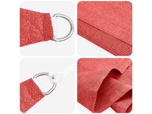 Voile d'ombre - voile d'ombrage - voile parasol 2 x 2 x 2 m hdpe triangulaire terre cuite