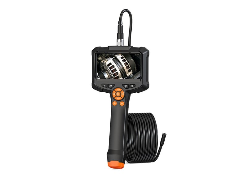 Camera canalisation avec 8 lumières led, endoscope camera, ip67 étanche, câble semi-rigide de 5m - Conforama A