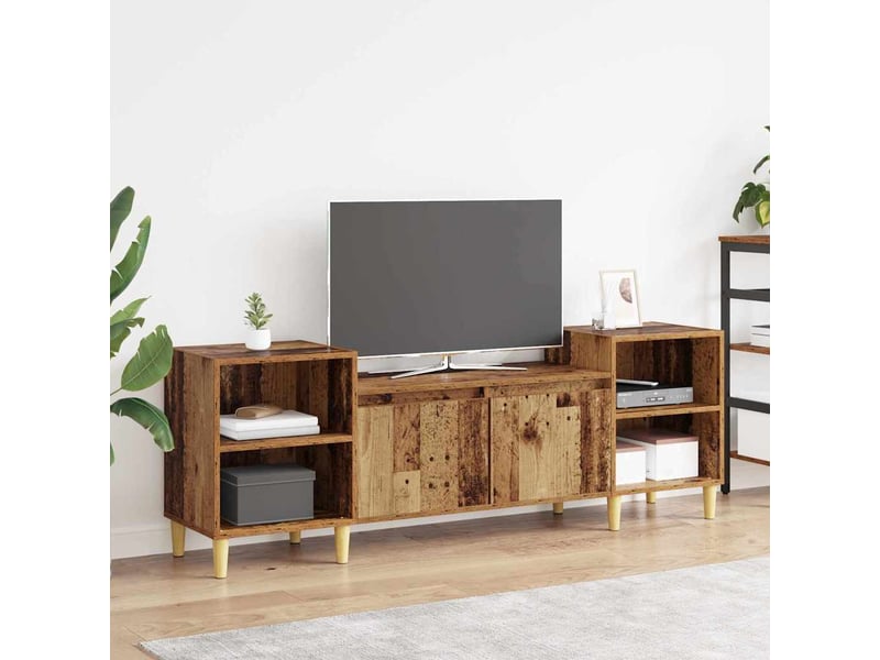  Meuble tv - banc tv - meuble de rangement 160 x 35 x 55 cm bois ancien bois d'ingénierie  - Conforama B