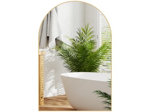 Miroir de salle de bain coloris doré <strong>PANGIVO</strong> <strong></strong> - 60 cm x 3 cm
