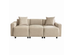 Canapé droit fixe MODENVIE 3 places Tissu beige