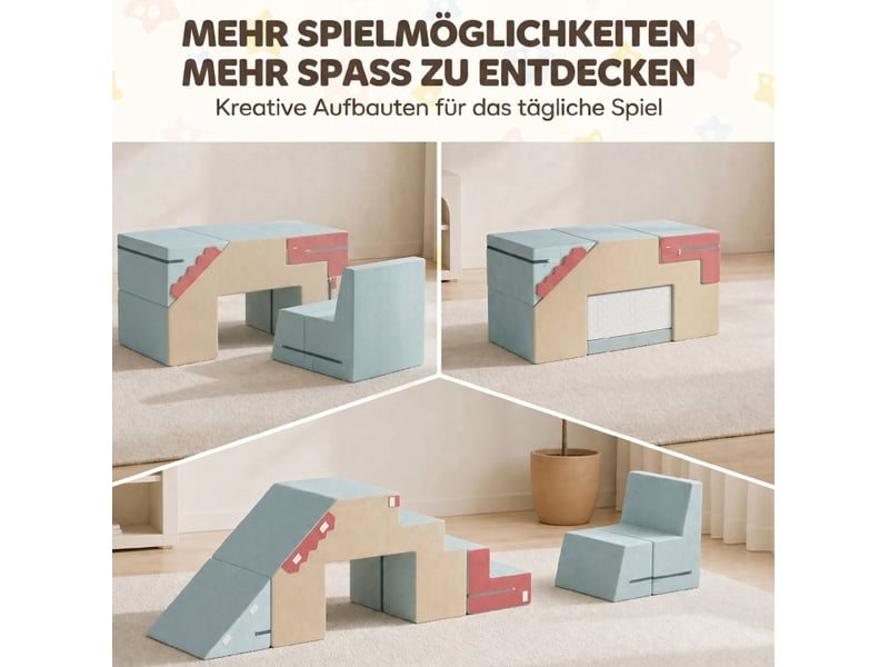  Jeu de modules en mousse 2 pièces 79x39x44 cm polyuréthane (pu) multicolore  - Conforama D
