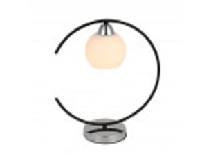 Lampe à poser fabrilamp fuji e27 coloris noir chromé 38 x 35 x 14 cm