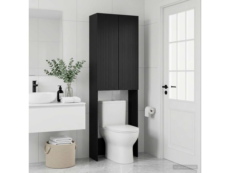 Armoire de toilette arnhem noir 66x25.5x190 cm - Conforama C