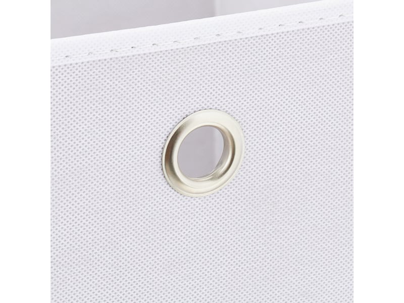  Lot de 4 boîtes de rangement carrées pratiques chambre salle de bain 30 x 30 x 30 cm en tissu blanc 13_0013904  - Conforama D