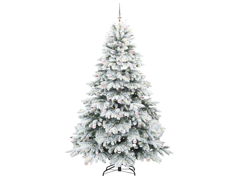  Sapin de noël, arbre de noël artificiel avec 300 led blanc 240 cm pe et pvc cf61232  - Conforama C