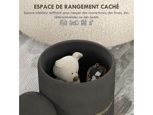 Pouf / repose pied gris