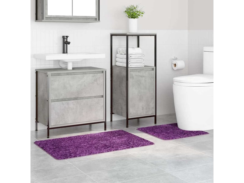 Ensemble de tapis de bain antidérapants 2 pc pourpre 50 x 50 cm cf64746 - Conforama C