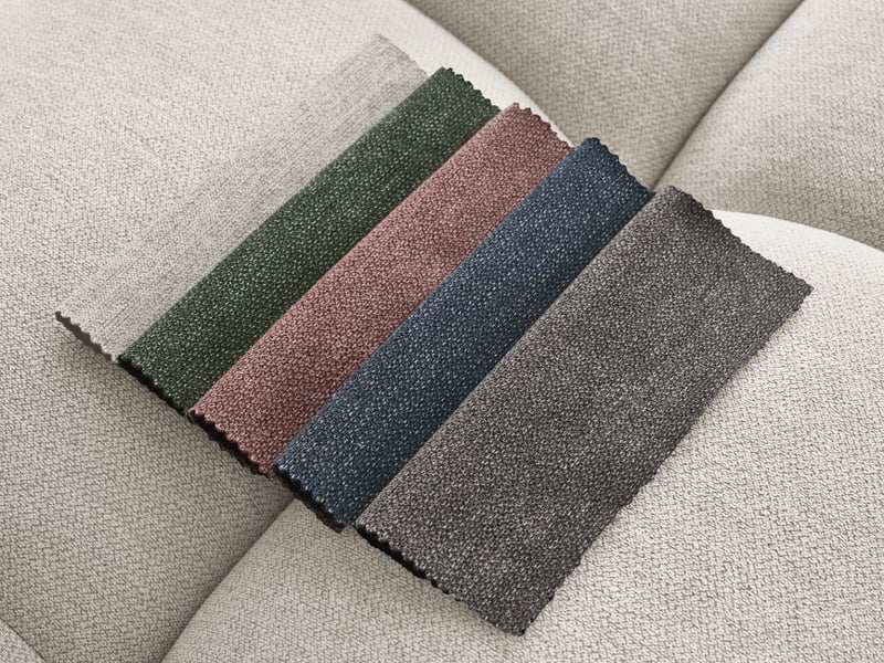  Bobochic canapé droit fixe mont-blanc tissu chiné beige  accoudoir gauche MONT-BLANC - Conforama C