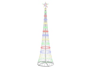 Arbre de noël, sapin de noël led multicolore 250 cm métal