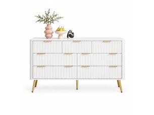 Buffet 0 porte(s) 7 tiroir(s) STILVORA - 145 cm coloris blanc
