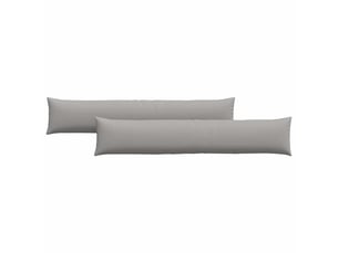 Lot de 2 coussins de canapé, coussins décoratifs tissu gris nuage 200 x 40 cm cf58877