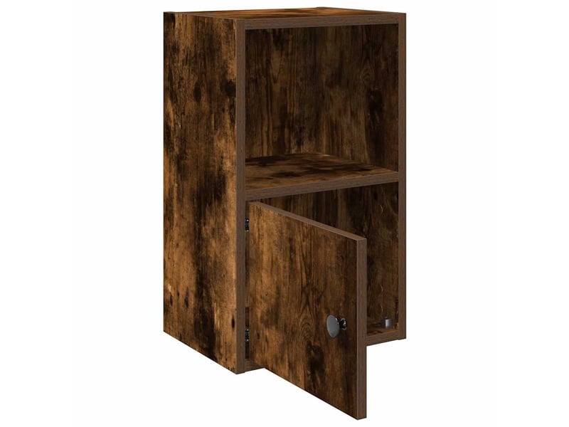  Bibliothèque, étagère de rangement chêne fumé 31x24x52 cm bois d'ingénierie  - Conforama D