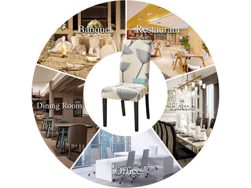  Housse de chaise extensible lot de 4 pour décor salle à manger restaurant hôtel  - Conforama D