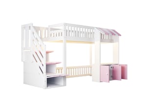Lit mezzanine 90x200 cm coloris bicolore