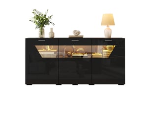 Buffet 3 porte(s)  0 tiroir(s) MIVRAY   - 160 cm coloris noir 