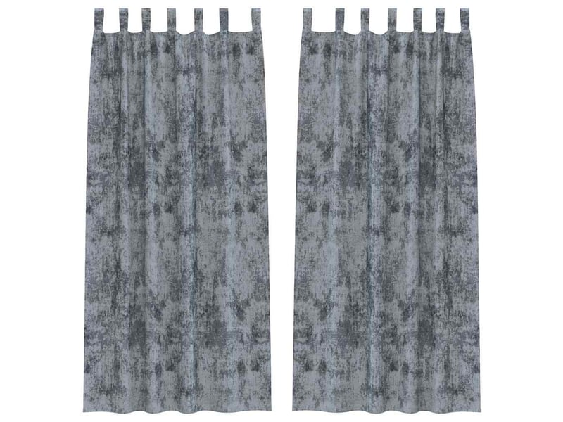 Lot de 2 rideaux en velours, rideaux de fenêtre gris argenté 245 x 140 cm velours cf44222 - Conforama A