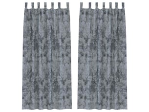Lot de 2 rideaux en velours, rideaux de fenêtre gris argenté 245 x 140 cm velours cf44222