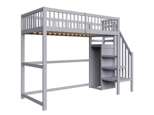 Lit mezzanine 90x200 cm <strong></strong> <strong>Fay Lum</strong> coloris gris