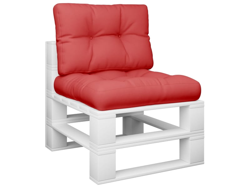  Lot de 2 coussins de palette, coussins de canapé rouge tissu cf59614  - Conforama C