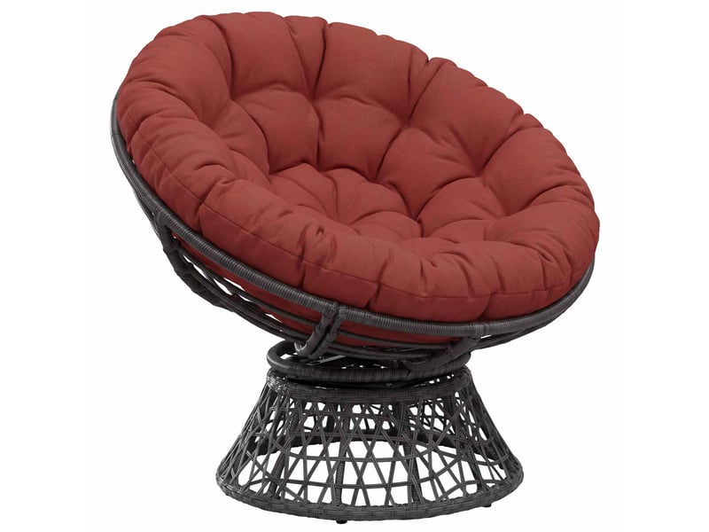  Coussin de chaise papasan, coussin d'assise vianen 100 % polyester rouge cf54240  - Conforama C
